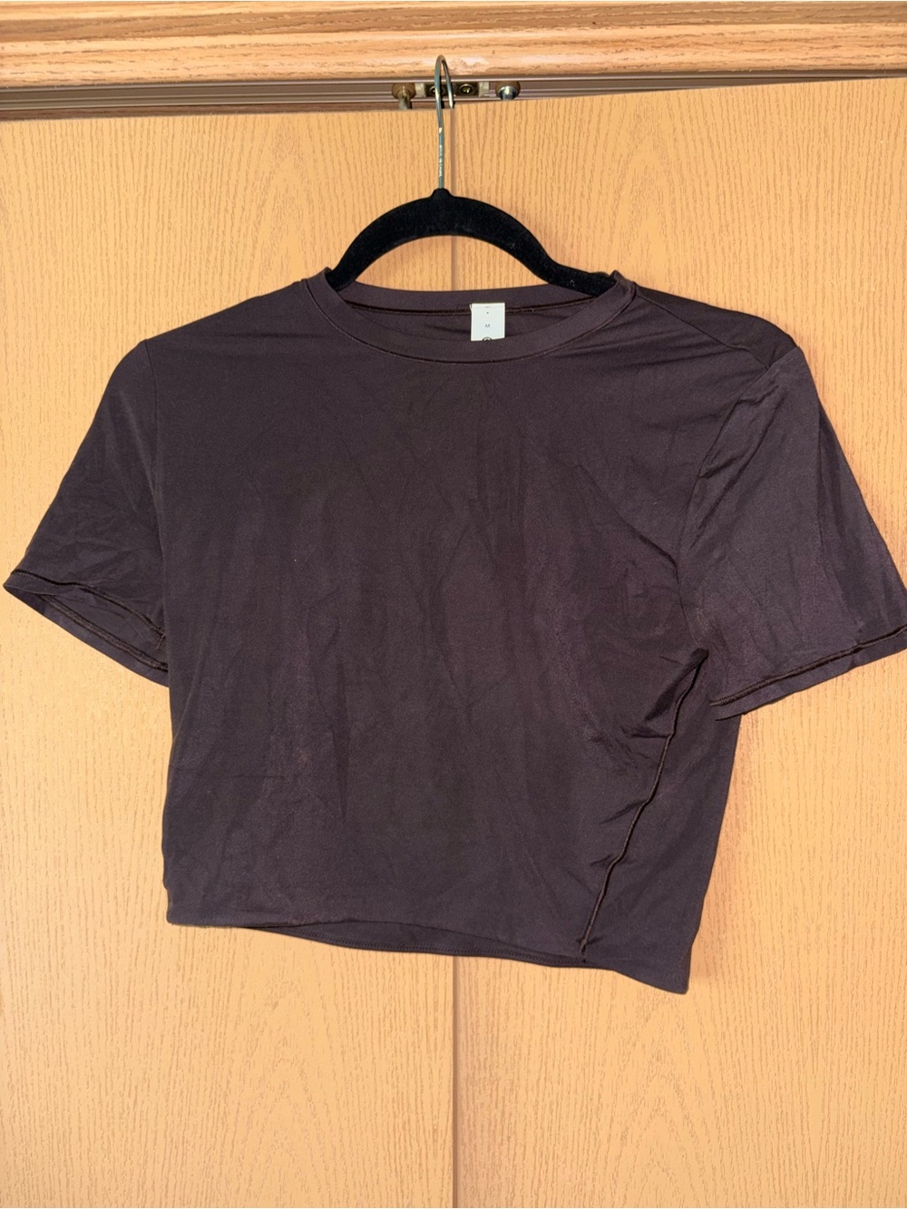 Lululemon Espresso Wundermost Cropped Top